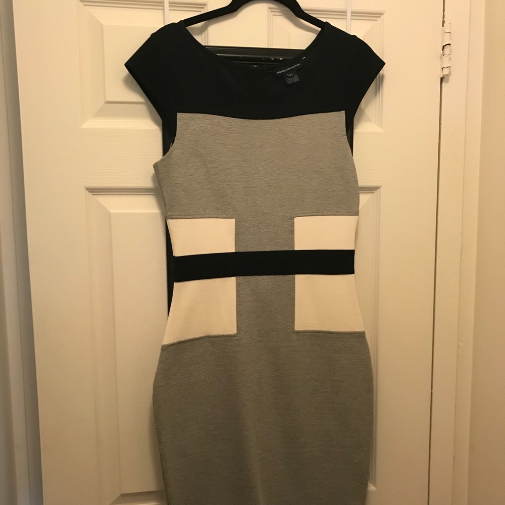 French connection block color fitted dress